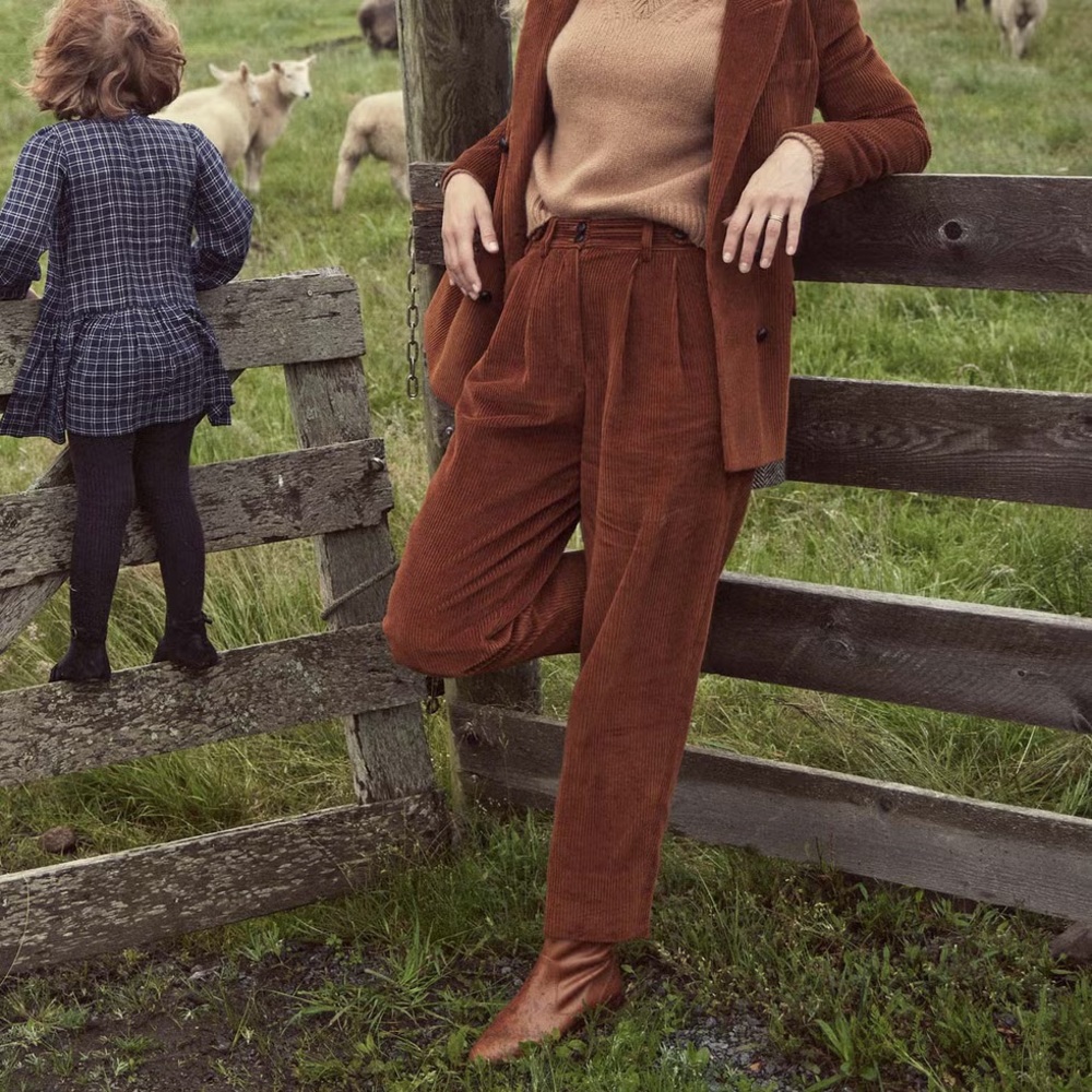 Doen “Atherton” Corduroy Trousers “Terra Di Sienna” 6 NWT